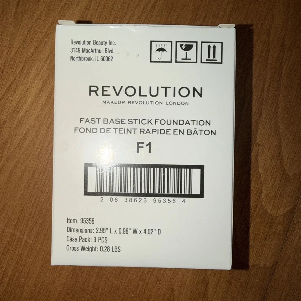 NEW Revolution Fast Base Stick Foundation F1‎ - CASE PACK OF 3